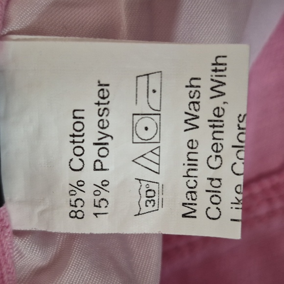 Women's Pink Wide Leg Jeans With Heart Pattern Size XS - Picture 5 of 7